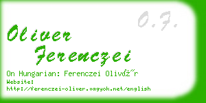 oliver ferenczei business card